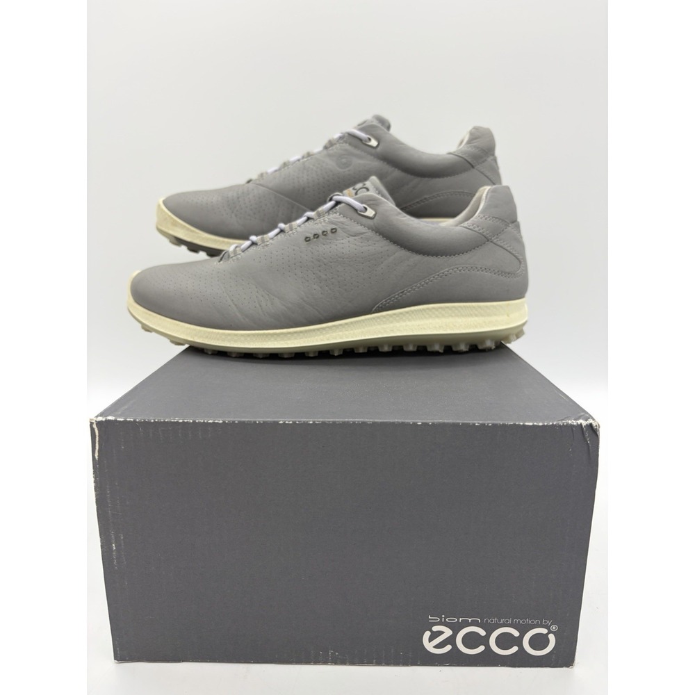 ECCO Womens 41 (10-10.5) BIOM Hybrid 2.0 Golf Shoes Gray Yak Leather Waterproof